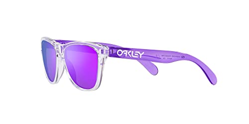 Oakley Youth OJ9009 Frogskins XXS Square Sunglasses, Clear/Prizm Violet, 48 mm