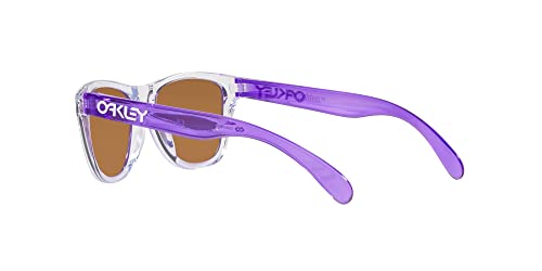 Oakley Youth OJ9009 Frogskins XXS Square Sunglasses, Clear/Prizm Violet, 48 mm