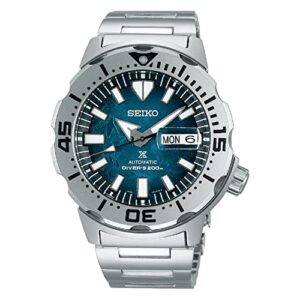 seiko prospex"antarctica monster" diver's 200m automatic blue dial watch srph75k1