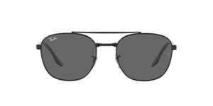 ray-ban rb3688 square sunglasses, black/dark grey, 55 mm
