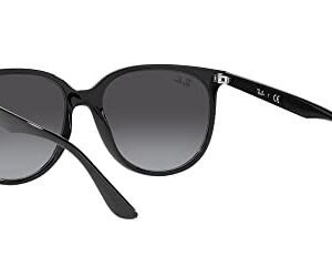 Ray-Ban Women's RB4378F Low Bridge Fit Square Sunglasses, Black/Grey Gradient, 54 mm