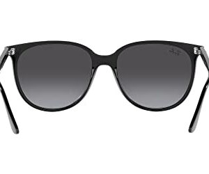 Ray-Ban Women's RB4378F Low Bridge Fit Square Sunglasses, Black/Grey Gradient, 54 mm