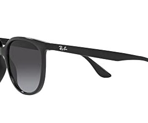 Ray-Ban Women's RB4378F Low Bridge Fit Square Sunglasses, Black/Grey Gradient, 54 mm