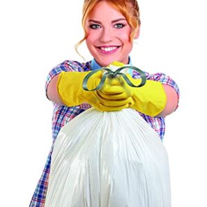 Aluf Plastics 18 Gallon 2.0 MIL White Drawstring Trash Bags - 25" x 28" - Pack of 50 - For Home, Outdoor, Industrial, & Commercial