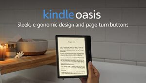 kindle oasis – with 7” display and page turn buttons - without lockscreen ads