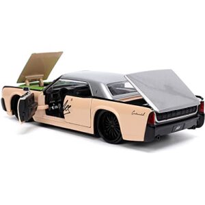 Jada Toys Stan Lee 1:24 1963 Lincoln Continental Die-cast Car & Figure, Toys for Kids and Adults Yellow