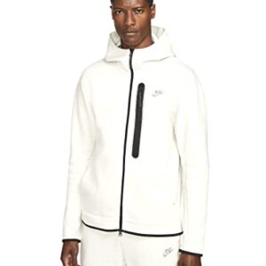 Nike Men's White/Heather Tech Fleece Full Zip Hoodie - XL