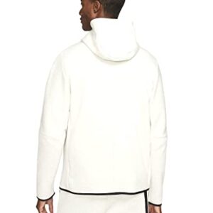Nike Sportswear Tech Fleece Men's Full-Zip Hoodie (Large, White/Heather)