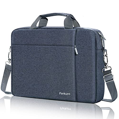 Ferkurn 17 17.3 Inch Laptop Bag Women Men Computer Bag for HP Envy Pavilion Omen/LG Gram/MSI/Dell Inspiron XPS/Lenovo Thinkpad/ASUS/Acer, Shoulder Strap Carrying Briefcase Messenger Bag Large Case