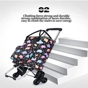 ZZCX Stair Climber Trolley 3 Wheels Heavy Duty Shopping Hand Truck,45inch Handle Height Load Capacity of 20 Kg, Built-in Insulation, Folding Grocery Cart Widely Used,3