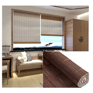 lijinbo roller sun shades patio awning windscreen light filter ventilation blinds outdoor fence privacy home office balcony,45 sizes bamboo (color : brown, size : 0.57x1.2m)