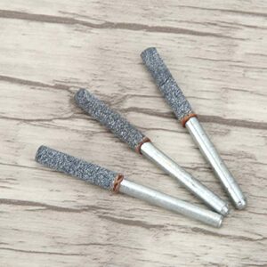 3 pack 4mm 5/32" diamond chainsaw sharpener burr stone file sharpening tool for rotary tools cylindrical file tool for metal polishing