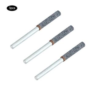 3 Pack 4mm 5/32" Diamond Chainsaw Sharpener Burr Stone File Sharpening Tool for Rotary Tools Cylindrical File Tool for Metal Polishing