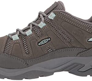 KEEN Women's Circadia Vent Low Height Breathable Hiking Shoes, Steel Grey/Cloud Blue, 8.5