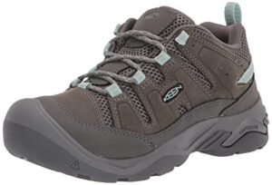 keen women's circadia vent low height breathable hiking shoes, steel grey/cloud blue, 8.5