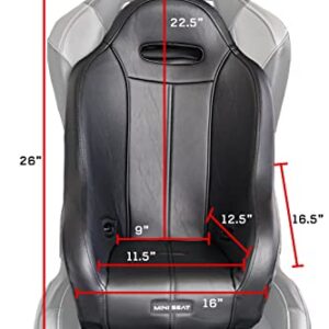 Mini Seat High Sides - Kids Seat for UTV Seats - Fits Polaris RZR, Can-Am X3 and Most Other Side by Side and After Market Seats (SEAT ONLY)