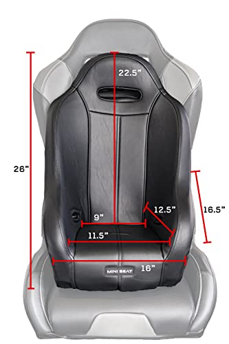 Mini Seat High Sides - Kids Seat for UTV Seats - Fits Polaris RZR, Can-Am X3 and Most Other Side by Side and After Market Seats (SEAT ONLY)