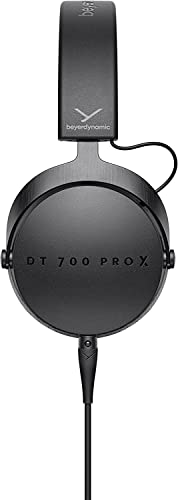 Beyerdynamic DT 700 Pro X Closed-Back Studio Headphones Bundle with Detachable Cable, Headphone Splitter, Extension Cable, and 6AVE Headphone Cleaning Kit