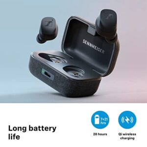 Sennheiser MOMENTUM True Wireless 3 Earbuds -Bluetooth In-Ear Headphones for Music and Calls with ANC, Multipoint connectivity, IPX4, Qi charging, 28-hour Battery Life Compact Design - Graphite