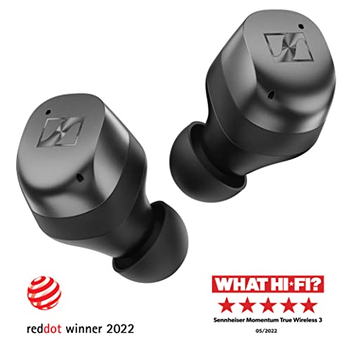 Sennheiser MOMENTUM True Wireless 3 Earbuds -Bluetooth In-Ear Headphones for Music and Calls with ANC, Multipoint connectivity, IPX4, Qi charging, 28-hour Battery Life Compact Design - Graphite