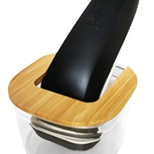 FitSand Bamboo Shaver Rinse Stand Compatible with Remington PR1335B R3000 Series Men's Electric Razor