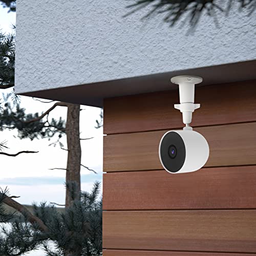 UYODM 2 Pack Wall Mount Holder Compatible with Google Nest Cam Outdoor or Indoor, Battery - 360°Rotation Security Mounting Bracket for Nest Cam with 1/4 Screw Thread, Camera Not Included (White)