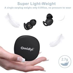 Omidyi True Wireless Sleep Earbuds, Noise Blocking Headphones in Ear for Sleeping, Lightweight and Comfortable, Bluetooth Earbuds Designed to Help You Fall Asleep Better (Black) [2022 Version]