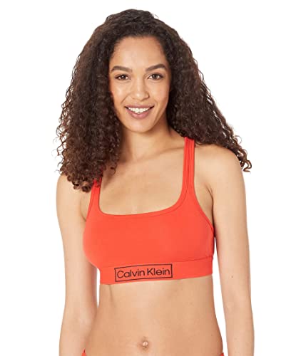 Calvin Klein Women's Plus Reimagined Heritage Unlined Bralette, Tuscan Terra Cotta, 1X