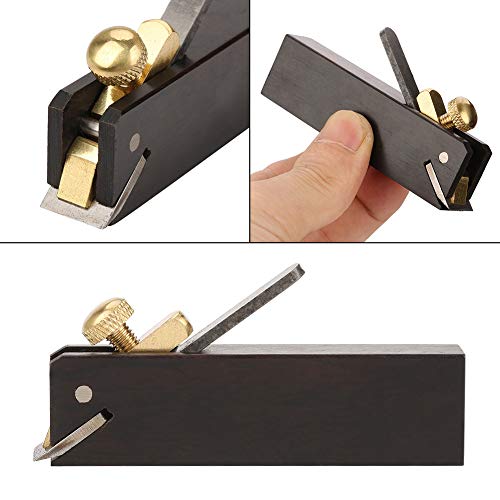 Mini Wood Planer, 3 inch Wood Hand Planer Ebony Woodworking Plane for Planing Surface Smoothing & Flat Bottom Trimming Wood Perfect for Carpenter DIY Wood Cutting Tool