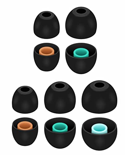 A-Focus Ear Tips Buds Set for WF-1000XM5 WF-1000XM4 WI-XB400 WF-C700N Silicone Eartips Earbuds Eargels Compatible with Sony in-Ear Headset WI-C200 WF-C500 etc 2S2M1L Black