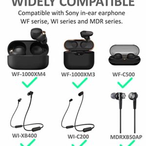 A-Focus Ear Tips Buds Set for WF-1000XM5 WF-1000XM4 WI-XB400 WF-C700N Silicone Eartips Earbuds Eargels Compatible with Sony in-Ear Headset WI-C200 WF-C500 etc 2S2M1L Black