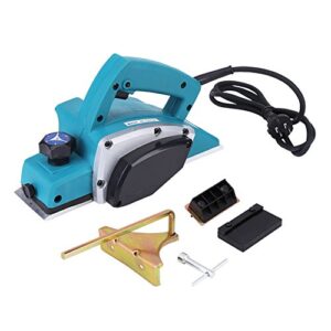 electric wood planer hand held, 16000rpm hand planer with adjustable planing depth power planer for woodworking chamfer home use