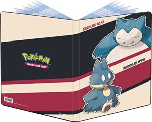 ultra pro - pokémon snorlax & munchlax (9-pocket portfolio) - protect & store up to 90 standard size collectible trading cards or 180 double-loaded cards,great for collectible cards, & gaming cards