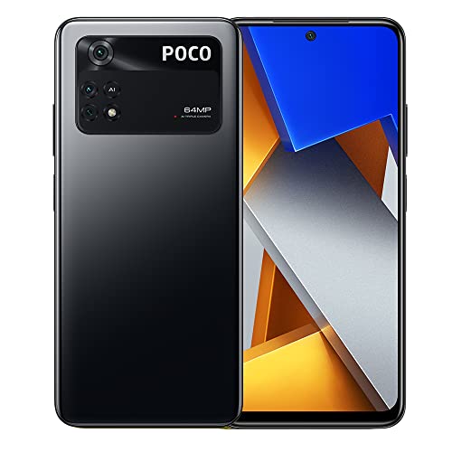 Xiaomi Poco M4 PRO 4G Volte Global Unlocked 128GB + 6GB GSM 6.6in 64 mp Camera (Not Verizon/Boost/Cricket/AT&T/Metro/Tmobile CDMA) + Fast Car Charger Bundle (Power Black)