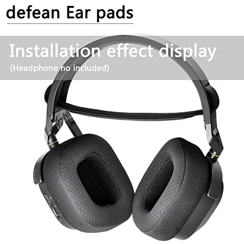 HS80 RGB Thicker Upgrade Quality Earpads - Replacement Ear Cushion Cup Compatible with Corsair HS80 RGB Wireless Headphone, High-Density Noise Cancelling Foam，Added Thicknes (Black Fabric)