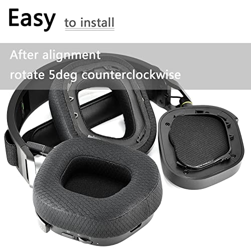 HS80 RGB Thicker Upgrade Quality Earpads - Replacement Ear Cushion Cup Compatible with Corsair HS80 RGB Wireless Headphone, High-Density Noise Cancelling Foam，Added Thicknes (Black Fabric)
