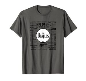 the beatles - beatles singles world art t-shirt