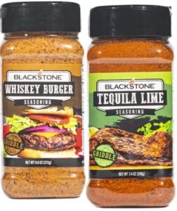 bbq grill seasonings by blackstone - 2 pack - whiskey burger and taquilla lime