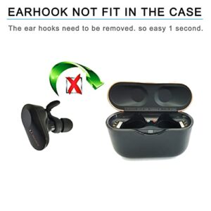 Luckvan Ear Tips for Sony WF-1000XM3/WF-1000XM4 Earhook Replacement Memory Foam Earbuds Tips for Sony WF-1000XM4 WF-XB700 WF-SP800N WF WI XBA Etc. Black 3 Pairs LMS