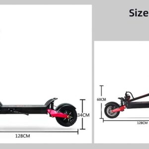 TIFGALOP Adult Electric Scooter Motor Power 1600W Maximum Speed 33 MPH Range 80~90KM，10 inch tubeless Off-Road Tires Convenient Folding Sports Scooter