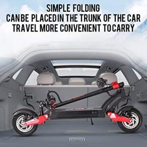 TIFGALOP Adult Electric Scooter Motor Power 1600W Maximum Speed 33 MPH Range 80~90KM，10 inch tubeless Off-Road Tires Convenient Folding Sports Scooter