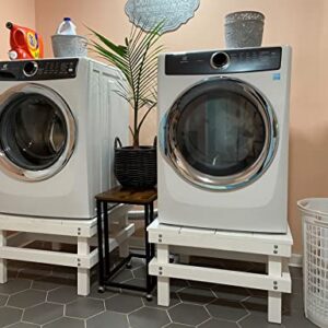 Made in the USA | Homemade Wooden Laundry Pedestal | Custom Heights 12"-18" H | Supports 500 LBS | Fit or Free Guarantee | Samsung, LG, GE, Whirlpool, Etc