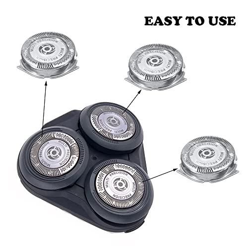 Replacement Shaver Heads for Philips Norelco SH50, 3 Pack Men Electric Shaving Heads 5000 Series, Double Layers Trimmer Razor Accessories Rotary Heads Blades for Men