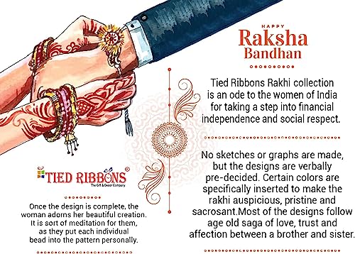 TIED RIBBONS Rakhi for Brother with Gift Set | Coffee Mug (10 Oz) | Mini Greeting Card | Roli Chawal Tika - Raksha bandhan Rakhi Gifts for Brother Rakhi Set for Brother | Bhai Rakhi Thread