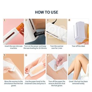 Portable Wax Warmer for Hair Removal,Wax Heater for Roll on Wax Cartridge,Home Waxing Machine for Women and Men(White)