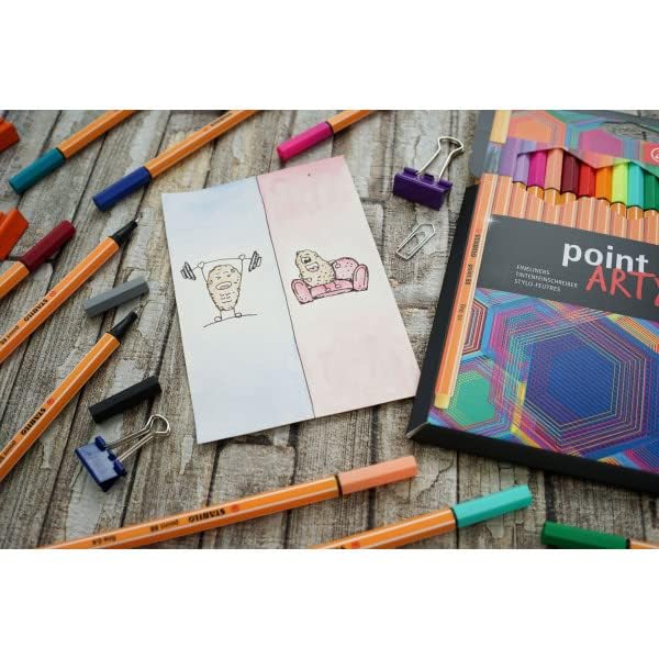 STABILO Fineliner point 88 ARTY - Wallet of 65 - Assorted Colors