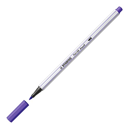 STABILO Premium Fibre-Tip Pen with Brush Tip Pen 68 brush - ARTY - Pack of 24 - Assorted Colours
