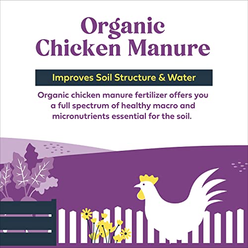 Geocharged Organic Fertilizer Biochar Plus Chicken Manure Indoor and Outdoor Plant Food, Kid and Pet Safe, No Odor for Soil, Flowers, Potted Plants, Raised Beds, Vegetable Garden, Compost, 4 oz. Bag