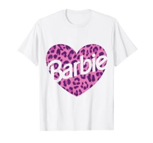 barbie - leopard heart logo t-shirt