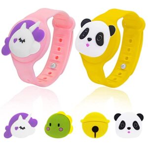 2pack holder for apple airtag, air tag diy cute toddler hidden adjustable watch band anti-lost waterproof silicone case